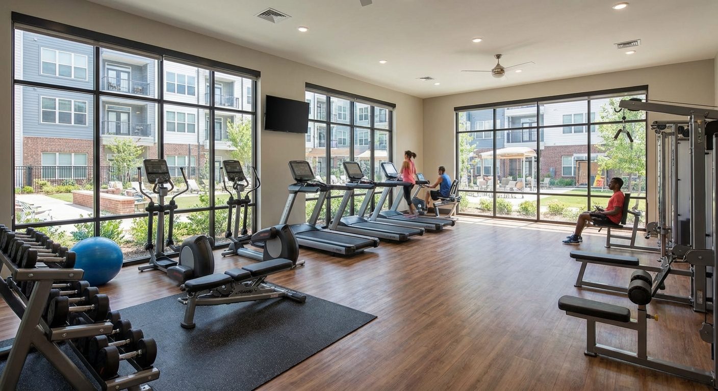 Corporate gym installation view two