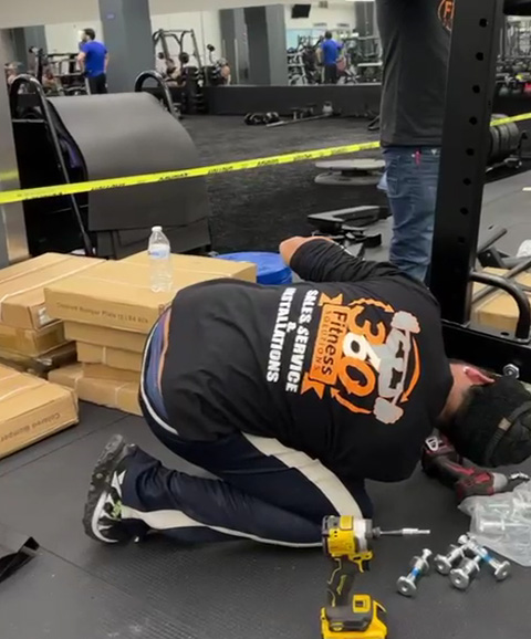 Gym extraction project during removal