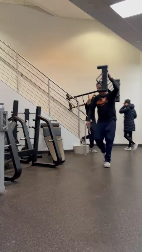 Gym extraction project before removal