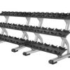 Precor Discovery Dumbbell Rack 3 Tier 10 Pair Side by Side
