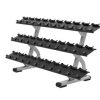 Precor Discovery Dumbbell Rack 3 Tier 15 Pair